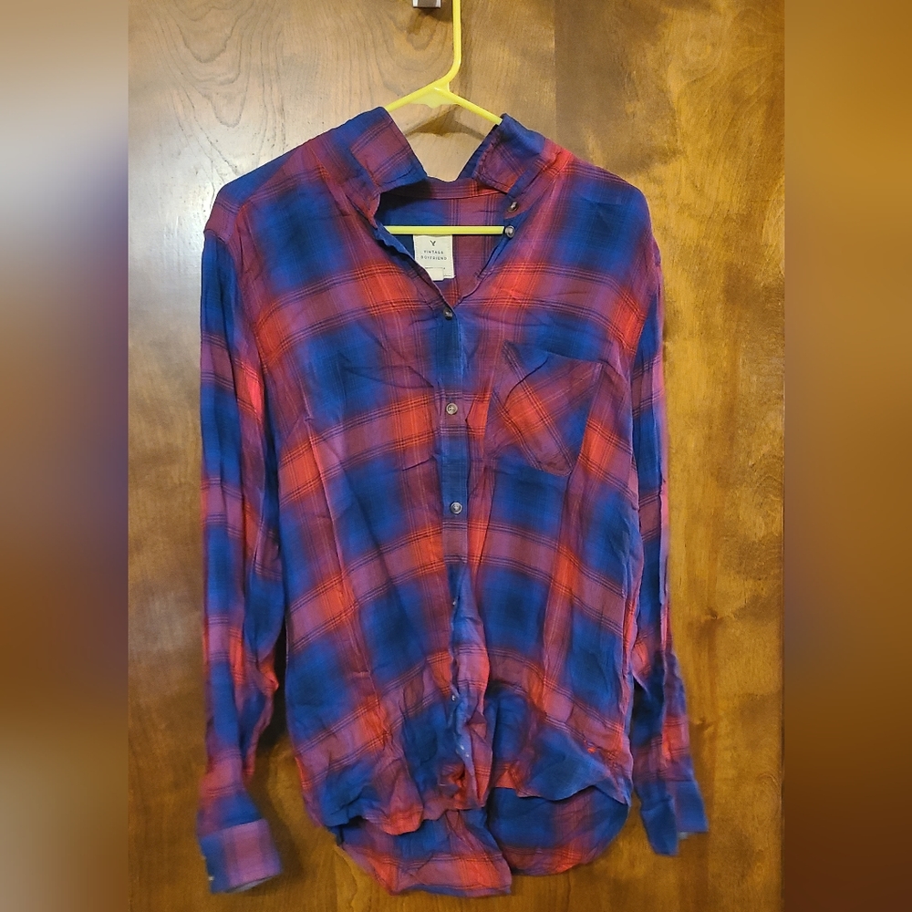 AE Plaid Button Down